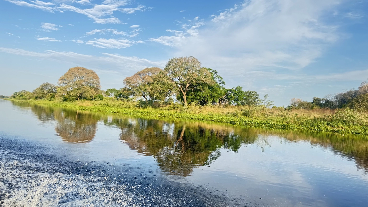 Rio entre margens verdes, em fotografia enviada para ilustrar o território